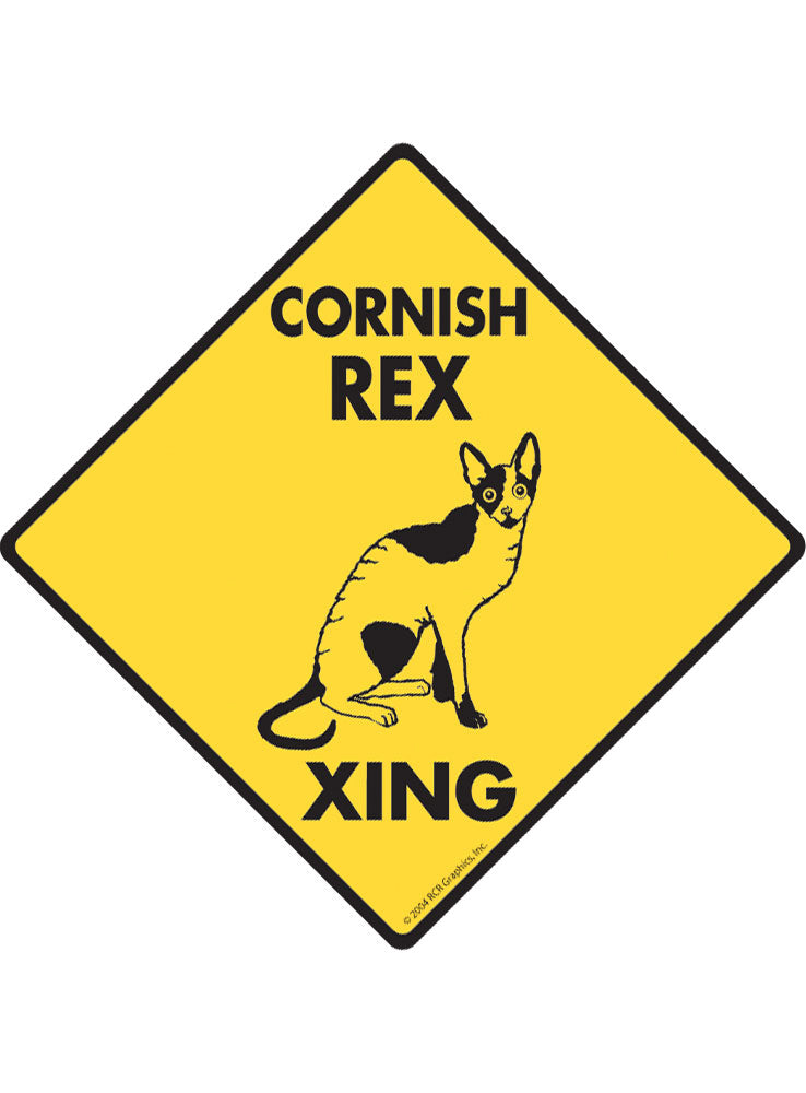 Cornish Rex Xing Sign or Sticker