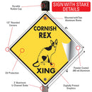 Cornish Rex Xing (Crossing) Cat Signs or Sticker-4