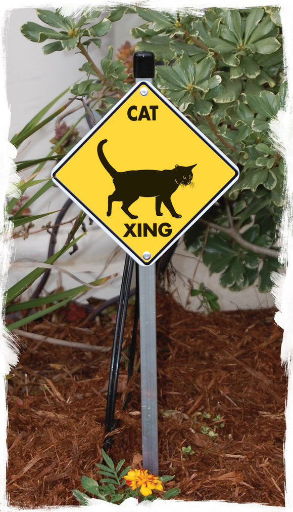 Cat Xing (Crossing) Animal Signs or Sticker