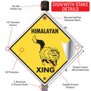Himalayan Xing (Crossing) Cat Signs or Sticker-4