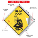 Maine Coon Xing (Crossing) Cat Signs or Sticker-3