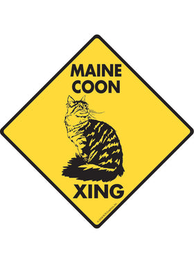 Maine Coon Xing Sign or Sticker