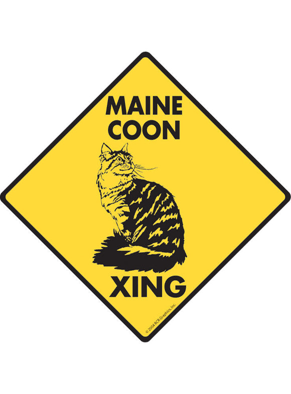 Maine Coon Xing Sign or Sticker