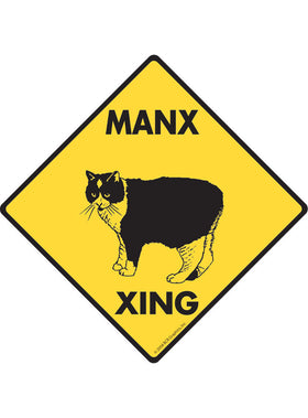 Manx Xing Sign or Sticker