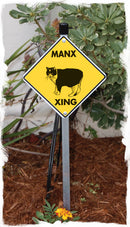 Manx Crossing Cat Aluminum Sign or Vinyl Sticker - Weatherproof Novelty-5