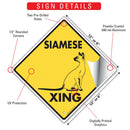 Siamese Xing (Crossing) Cat Signs or Sticker-3