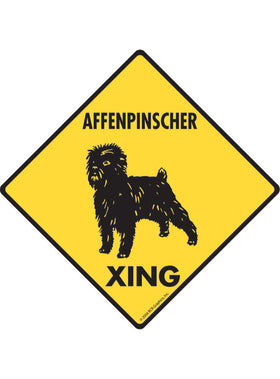 Affenpinscher Xing Sign or Sticker