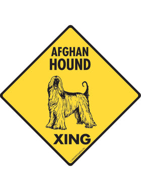 Afghan Hound Xing Sign or Sticker