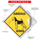 Airedale Terrier Xing (Crossing) Dog Signs or Sticker-3