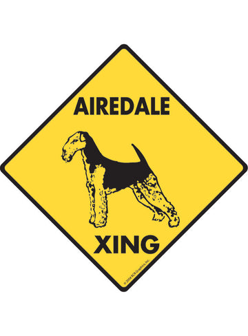 Airedale Terrier Xing Sign or Sticker