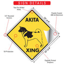 Akita Xing (Crossing) Dog Signs or Sticker-3