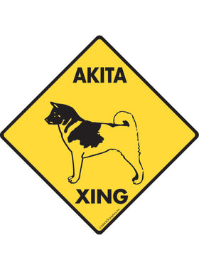 Akita Xing Sign or Sticker