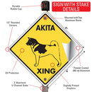 Akita Xing (Crossing) Dog Signs or Sticker-4