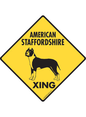 American Staffordshire Terrier Xing Sign or Sticker
