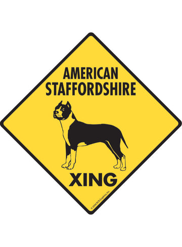 American Staffordshire Terrier Xing Sign or Sticker