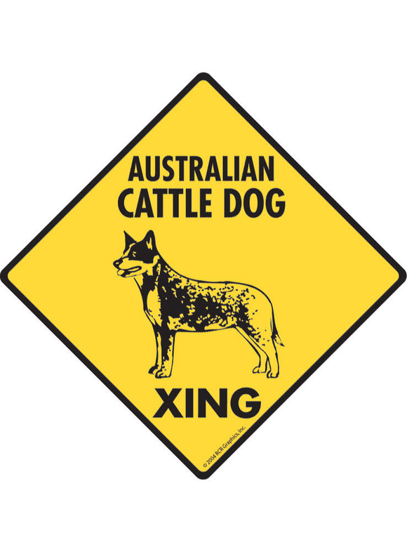 Australian Cattle Dog Xing Sign or Sticker