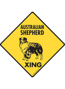 Australian Shepherd Xing Sign or Sticker