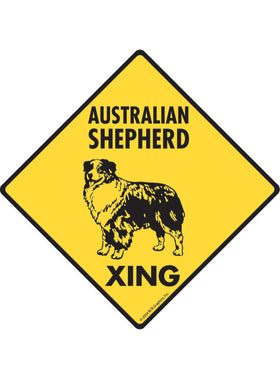 Australian Shepherd Xing Sign or Sticker
