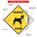 Basenji Xing (Crossing) Dog Signs or Sticker-3