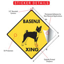 Basenji Xing (Crossing) Dog Signs or Sticker-2