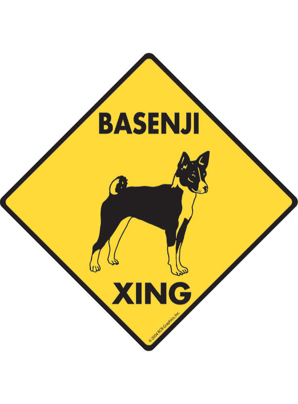 Basenji Xing Sign or Sticker
