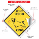 Basset Griffon Xing (Crossing) Dog Signs or Sticker-3
