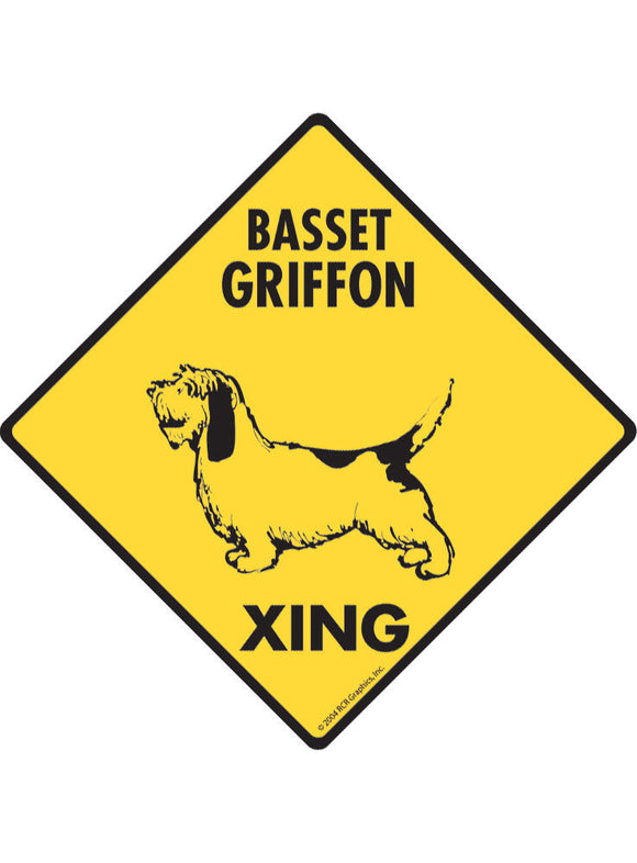 Basset Griffon Xing Sign or Sticker