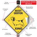 Basset Griffon Xing (Crossing) Dog Signs or Sticker-4