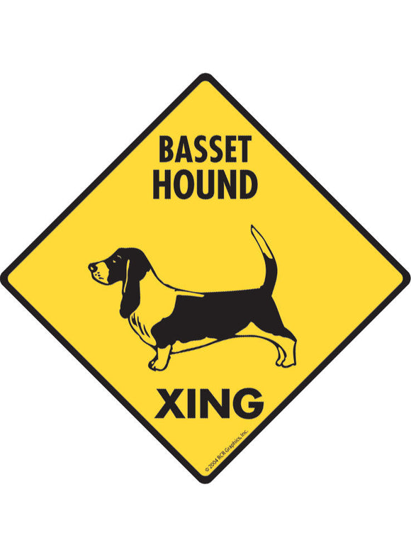 Basset Hound Xing Sign or Sticker