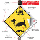 Basset Hound Xing (Crossing) Dog Signs or Sticker-4