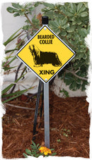 Bearded Collie Xing (Crossing) Dog Signs or Sticker-5