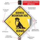 Bernese Mountain Dog Xing (Crossing) Signs or Sticker-4