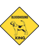 Bloodhound Xing Sign or Sticker