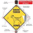 Border Terrier Xing (Crossing) Dog Signs or Sticker-4