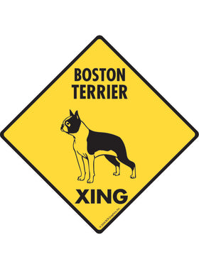 Boston Terrier Xing Sign or Sticker