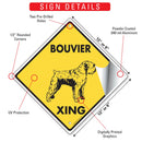 Bouvier des Flandres Xing (Crossing) Dog Signs or Sticker-3