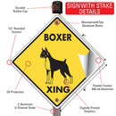 Boxer Xing (Crossing) Dog Signs or Sticker-4