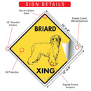 Briard Xing (Crossing) Dog Signs or Sticker-3