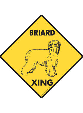 Briard Xing Sign or Sticker