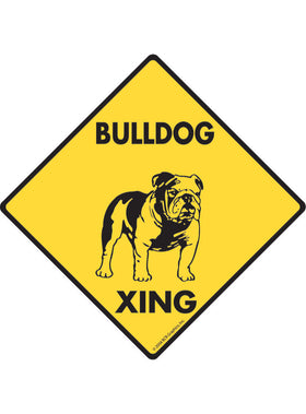 Bulldog Xing Sign or Sticker