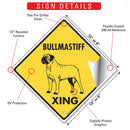Bullmastiff Xing (Crossing) Dog Signs or Sticker-3