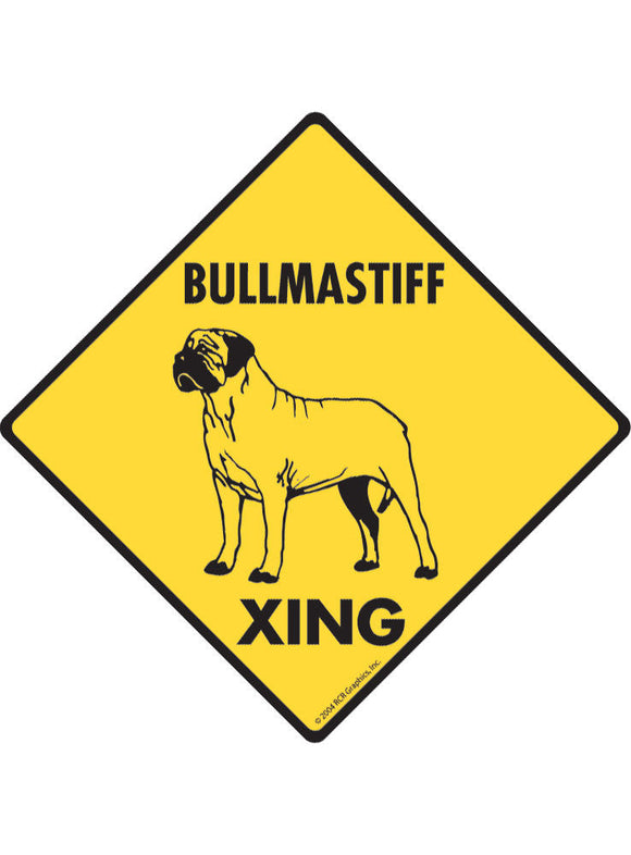Bullmastiff Xing Sign or Sticker