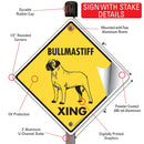 Bullmastiff Xing (Crossing) Dog Signs or Sticker-4