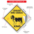 Cavalier King Charles Xing (Crossing) Dog Signs or Sticker-3