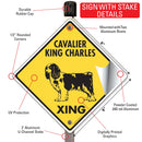 Cavalier King Charles Xing (Crossing) Dog Signs or Sticker-4
