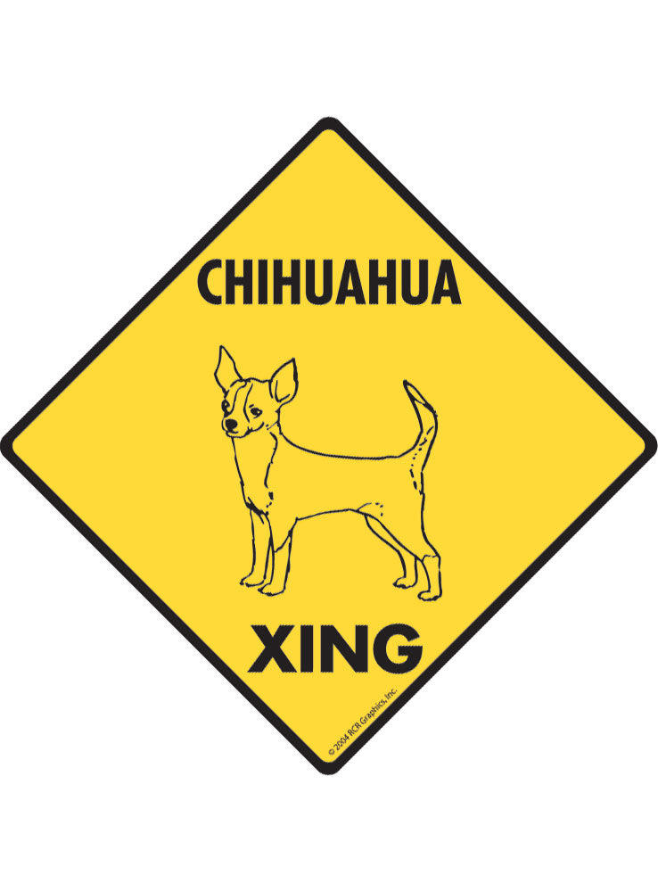 Chihuahua Xing Sign or Sticker