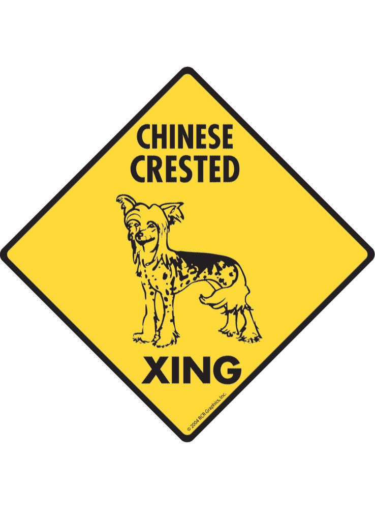 Chinese Crested Xing Sign or Sticker
