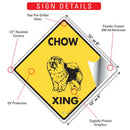 Chow Xing (Crossing) Dog Signs or Sticker-3