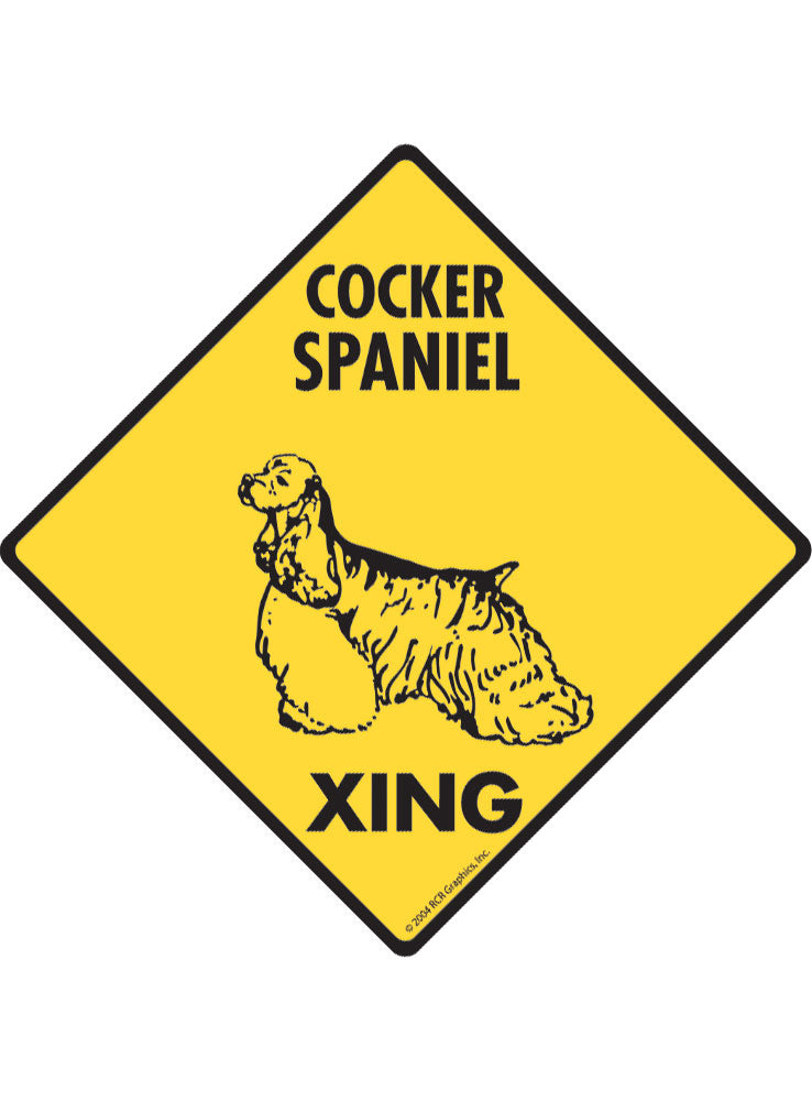 Cocker Spaniel Xing Sign or Sticker