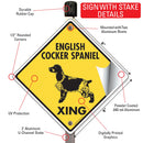 English Cocker Spaniel Xing (Crossing) Dog Signs or Sticker-4